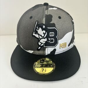 Buffalo Bisons New Era 59Fifty Fitted Hat White and Black Camo Size 7 1/8 MiLB